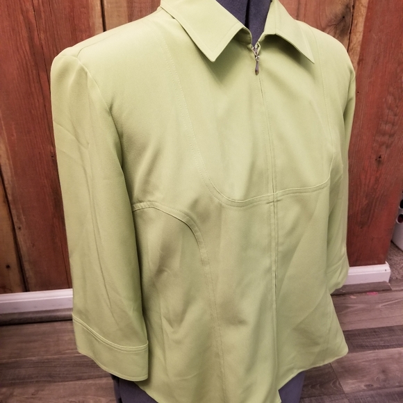 Kathy Che ¾ Sleeve Zippered Jacked Plus Size 16 - Picture 6 of 6